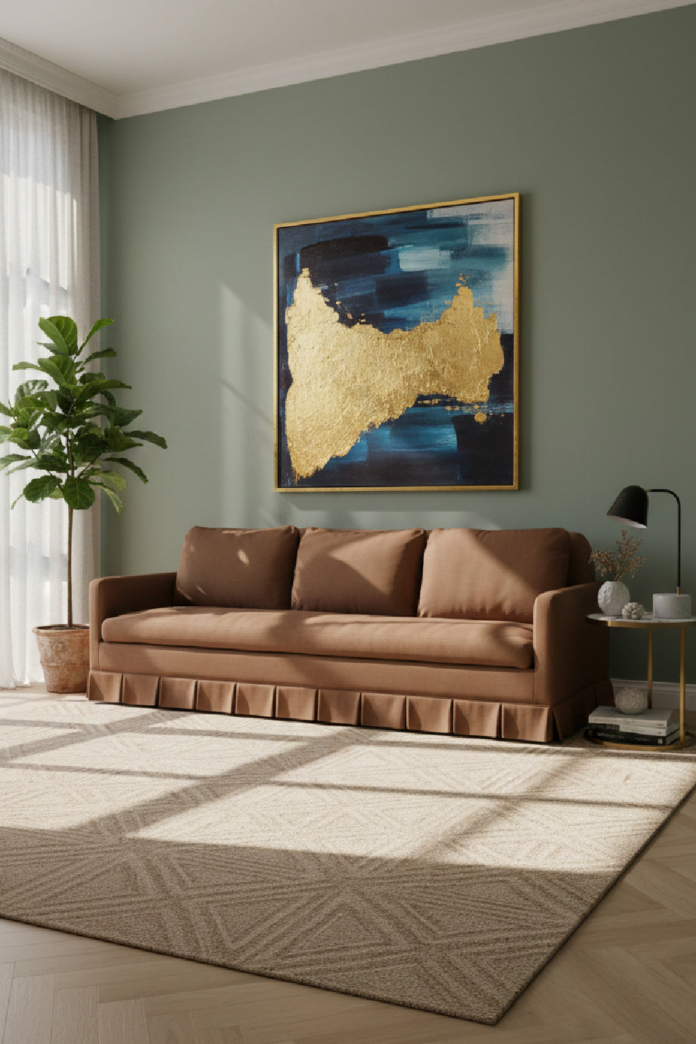   Modern European furniture - Pleated Skirt Fabric Sofa - www.oroa.com | Oroa.com