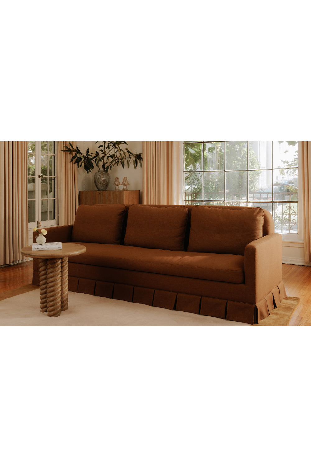   Modern European furniture - Pleated Skirt Fabric Sofa - www.oroa.com | Oroa.com