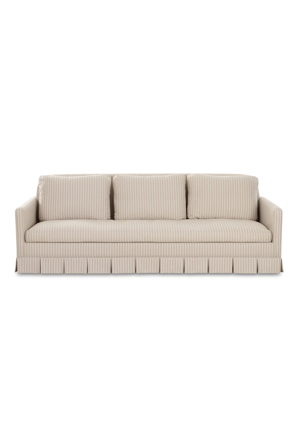   Beige Pleated Skirt Fabric Sofa | Oroa.com