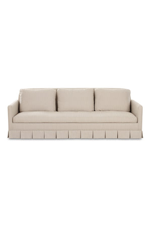   Beige Pleated Skirt Fabric Sofa | Oroa.com