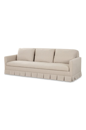   Beige Pleated Skirt Fabric Sofa | Oroa.com