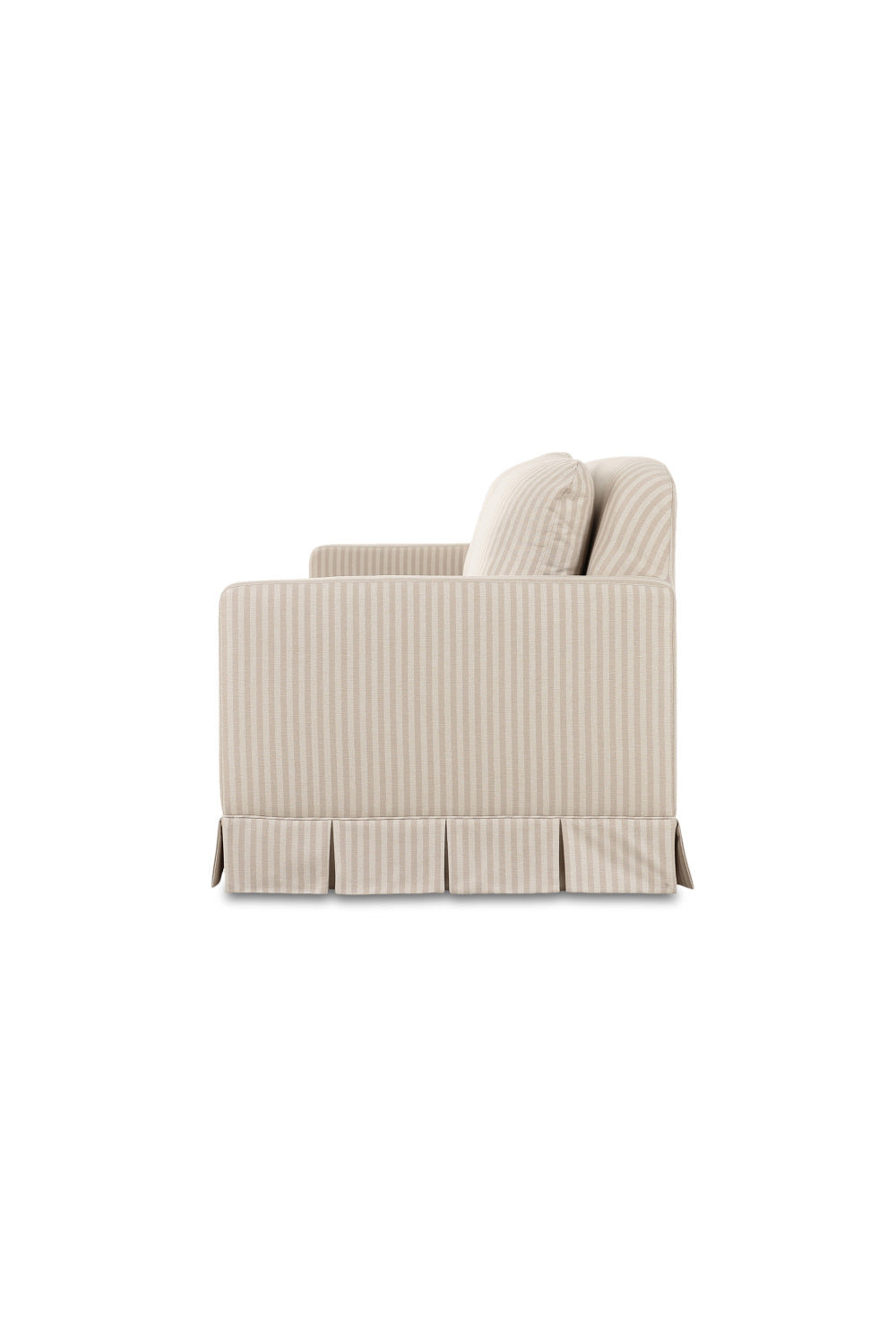   Beige Pleated Skirt Fabric Sofa | Oroa.com