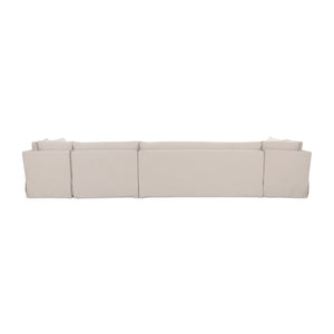   Modern European furniture - Beige U-Shaped Dining Banquette Slipcover L - www.oroa.com | Oroa.com
