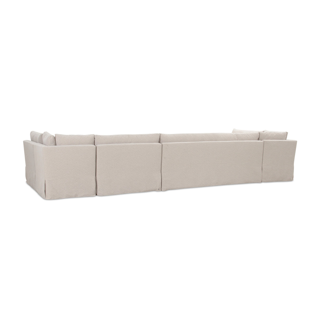   Modern European furniture - Beige U-Shaped Dining Banquette Slipcover L - www.oroa.com | Oroa.com