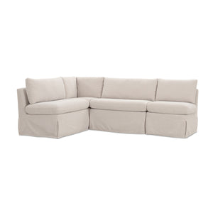   Modern European furniture - Beige L-Shaped Dining Banquette Slipcover XS - www.oroa.com | Oroa.com