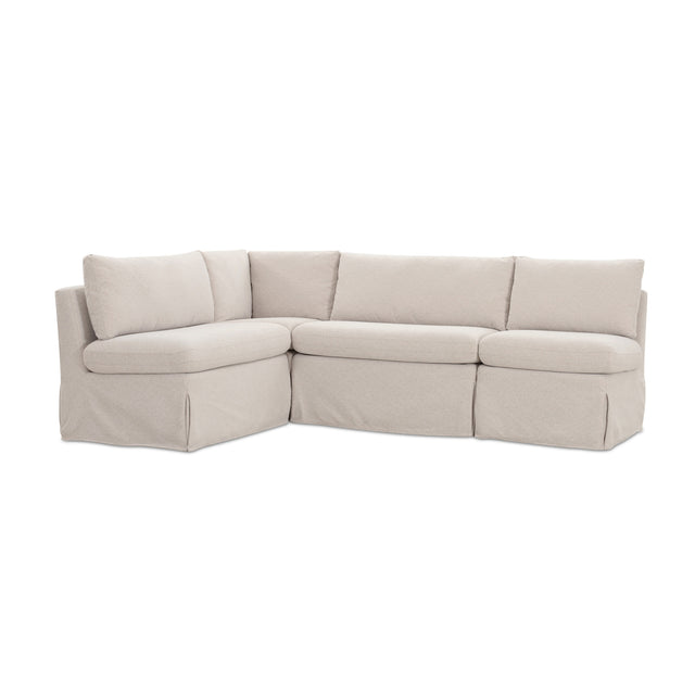 Modern European furniture - Beige L-Shaped Dining Banquette Slipcover XS - www.oroa.com