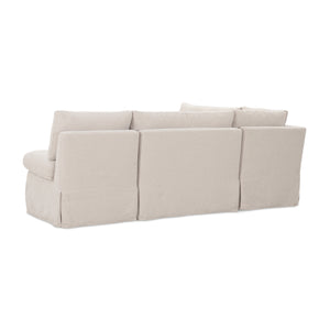   Modern European furniture - Beige L-Shaped Dining Banquette Slipcover XS - www.oroa.com | Oroa.com