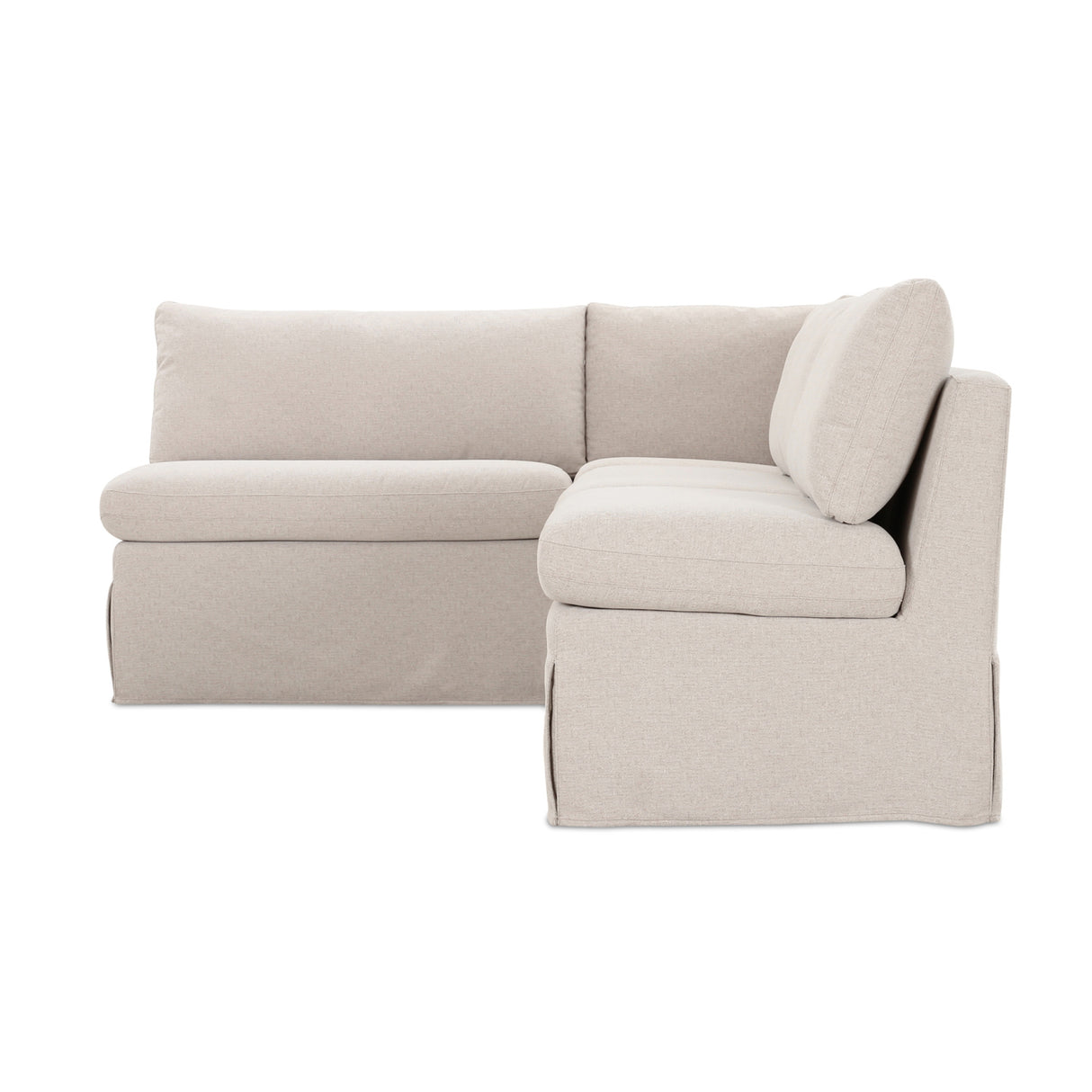   Modern European furniture - Beige L-Shaped Dining Banquette Slipcover XS - www.oroa.com | Oroa.com