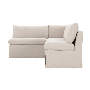   Modern European furniture - Beige L-Shaped Dining Banquette Slipcover XS - www.oroa.com | Oroa.com