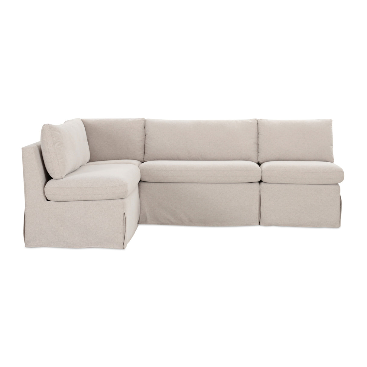   Modern European furniture - Beige L-Shaped Dining Banquette Slipcover XS - www.oroa.com | Oroa.com