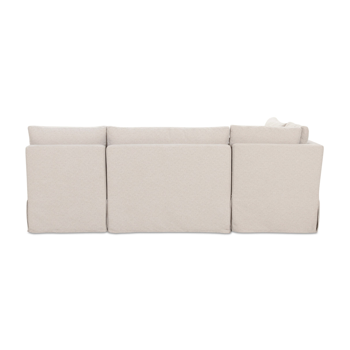   Modern European furniture - Beige L-Shaped Dining Banquette Slipcover XS - www.oroa.com | Oroa.com