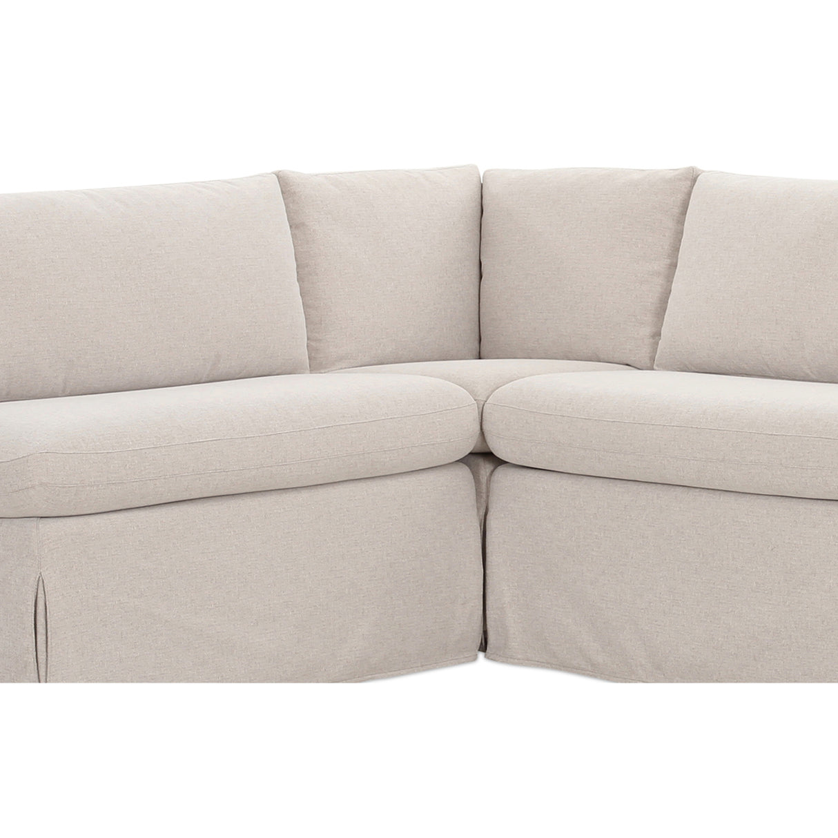   Modern European furniture - Beige L-Shaped Dining Banquette Slipcover S - www.oroa.com | Oroa.com