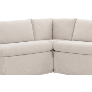  Modern European furniture - Beige L-Shaped Dining Banquette Slipcover S - www.oroa.com | Oroa.com