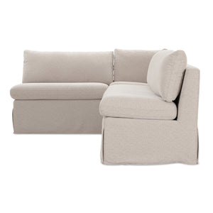   Modern European furniture - Beige L-Shaped Dining Banquette Slipcover S - www.oroa.com | Oroa.com
