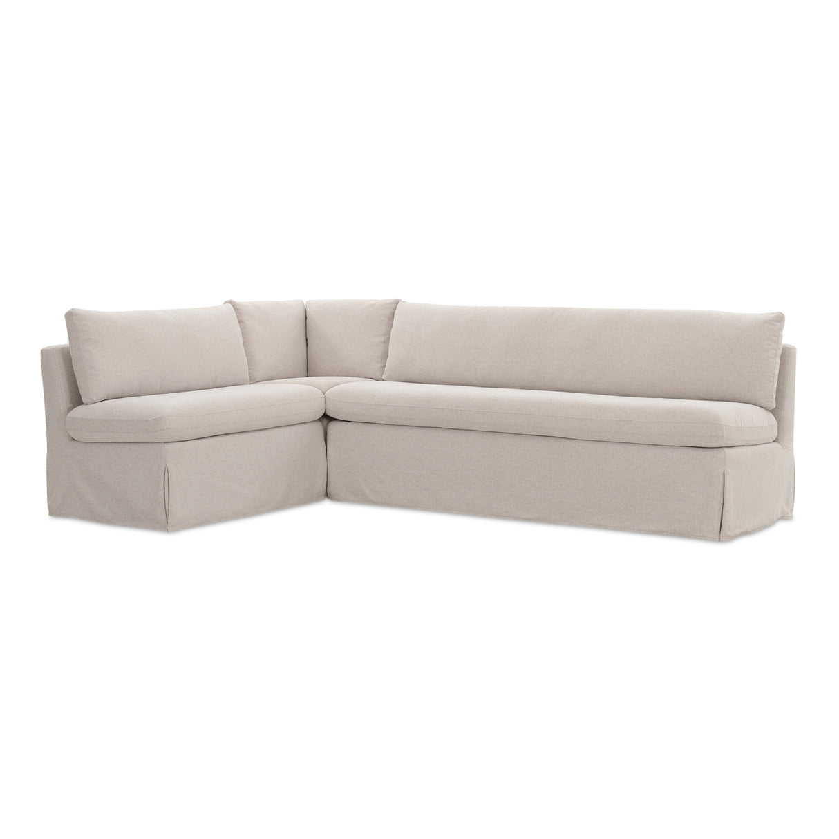   Modern European furniture - Beige L-Shaped Dining Banquette Slipcover S - www.oroa.com | Oroa.com