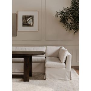   Modern European furniture - Beige L-Shaped Dining Banquette Slipcover S - www.oroa.com | Oroa.com