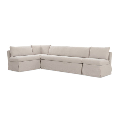   Modern European furniture - Beige L-Shaped Dining Banquette Slipcover M - www.oroa.com | Oroa.com
