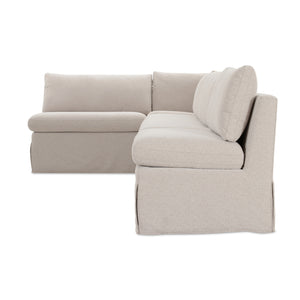   Modern European furniture - Beige L-Shaped Dining Banquette Slipcover M - www.oroa.com | Oroa.com