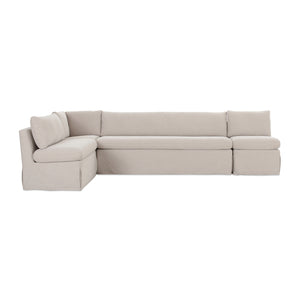   Modern European furniture - Beige L-Shaped Dining Banquette Slipcover M - www.oroa.com | Oroa.com