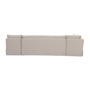   Modern European furniture - Beige L-Shaped Dining Banquette Slipcover M - www.oroa.com | Oroa.com