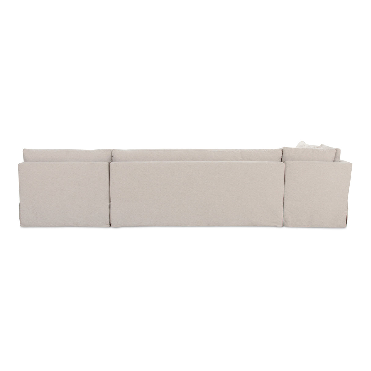   Modern European furniture - Beige L-Shaped Dining Banquette Slipcover L - www.oroa.com | Oroa.com