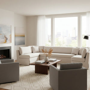   Modern European furniture - Beige U-Shaped Dining Banquette Slipcover S - www.oroa.com | Oroa.com