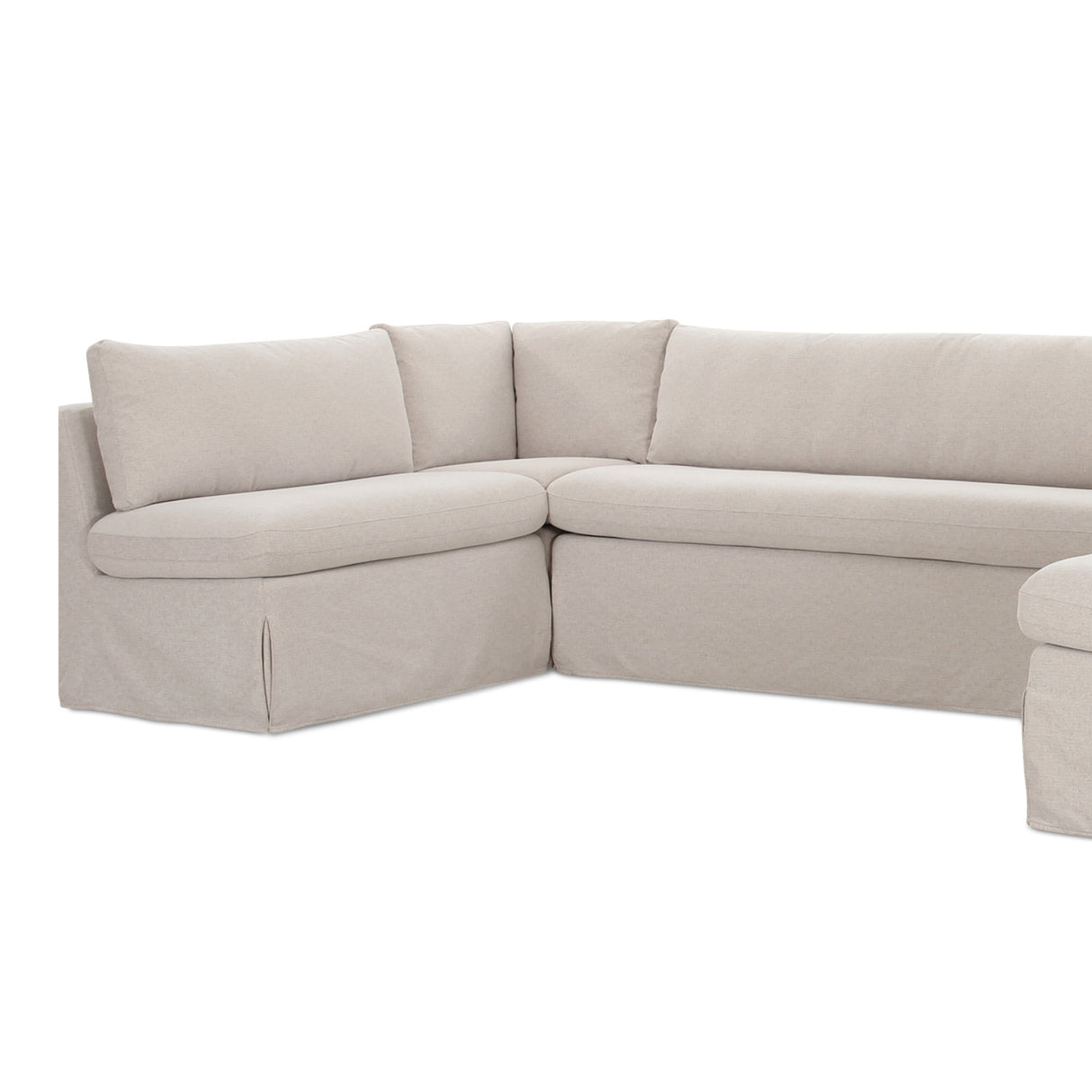   Modern European furniture - Beige U-Shaped Dining Banquette Slipcover S - www.oroa.com | Oroa.com