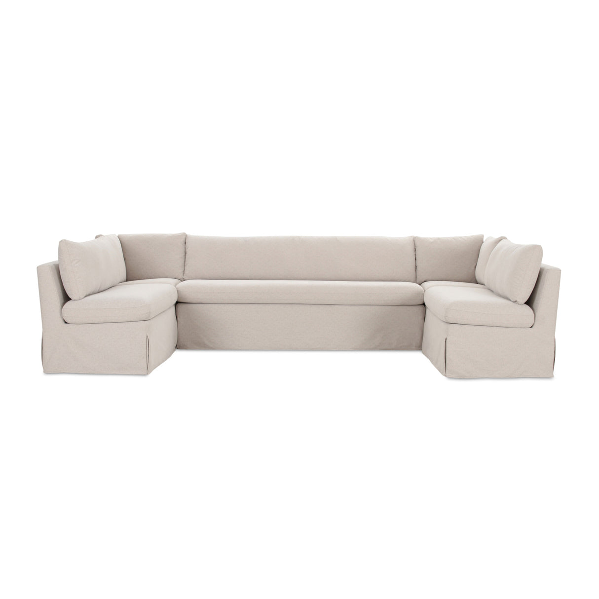   Modern European furniture - Beige U-Shaped Dining Banquette Slipcover S - www.oroa.com | Oroa.com