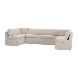   Modern European furniture - Beige U-Shaped Dining Banquette Slipcover S - www.oroa.com | Oroa.com