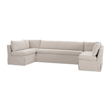   Modern European furniture - Beige U-Shaped Dining Banquette Slipcover S - www.oroa.com | Oroa.com