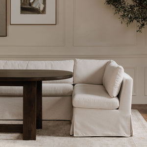   Modern European furniture - Beige U-Shaped Dining Banquette Slipcover M - www.oroa.com | Oroa.com