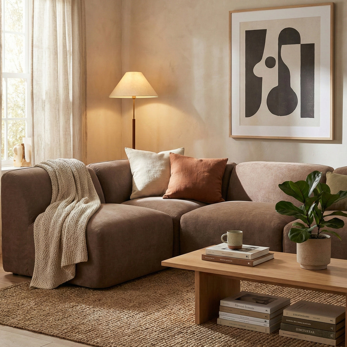   Modern European furniture - Brown Modular Sofa - www.oroa.com | Oroa.com