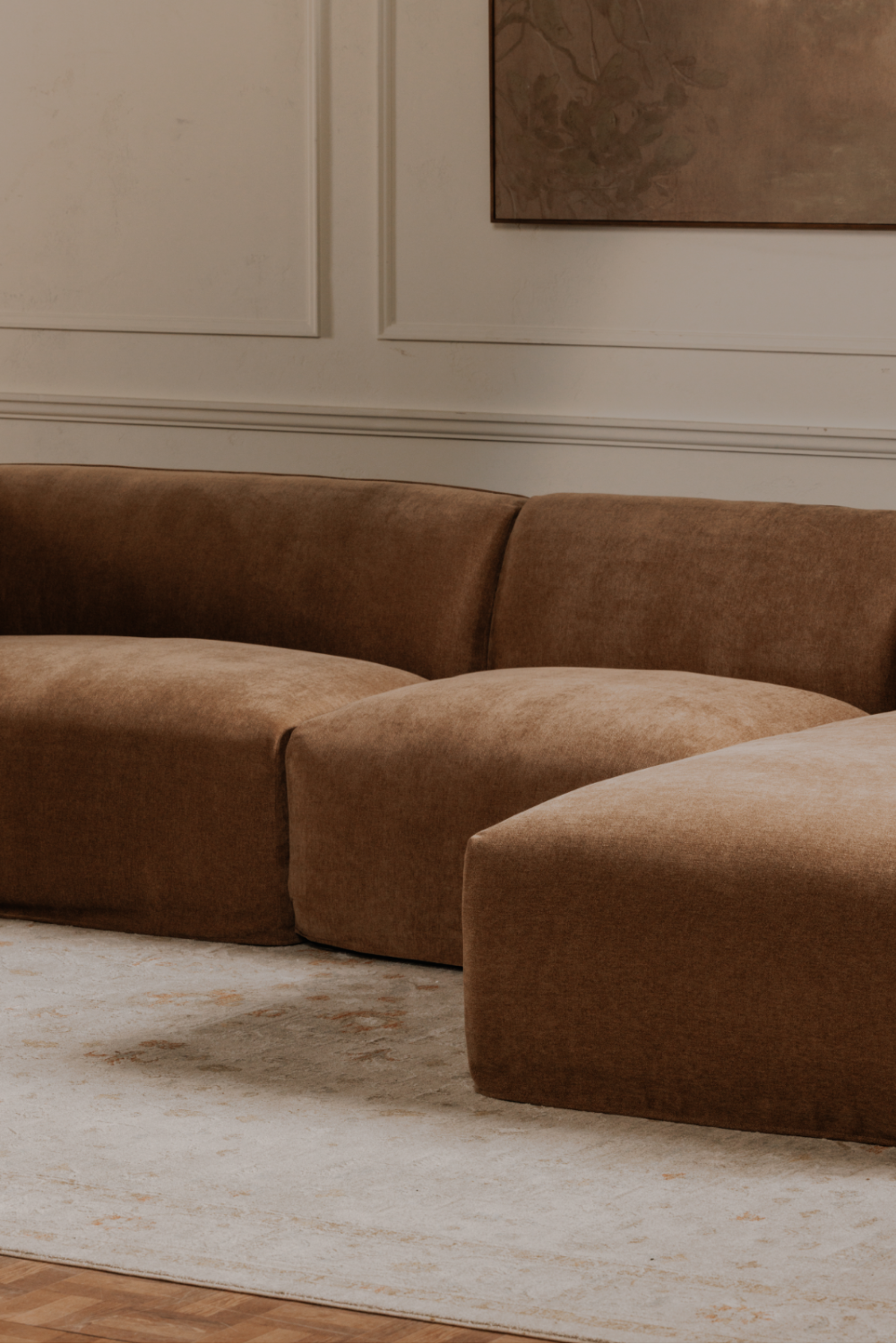   Modern European furniture - Brown Modular Sofa - www.oroa.com | Oroa.com