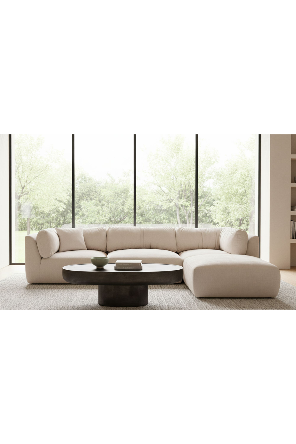   Modern European furniture - Chenille Corner Sofa - www.oroa.com | Oroa.com