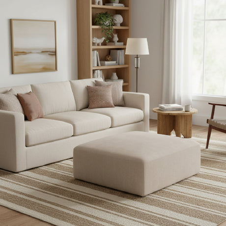   Modern European furniture - Chenille Square Ottoman - www.oroa.com | Oroa.com