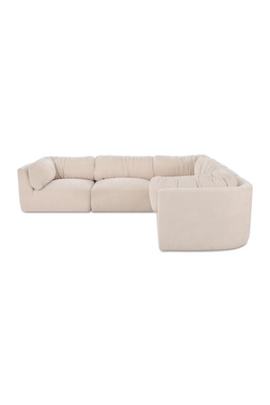   Modern European furniture - Chenille L-Shaped Modular Sofa - www.oroa.com | Oroa.com