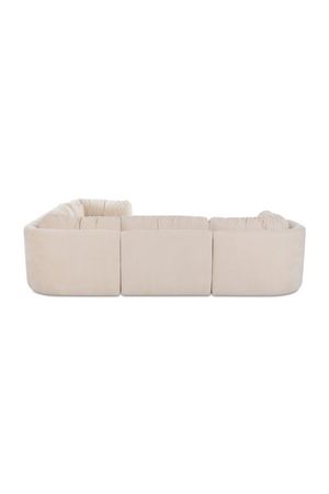   Modern European furniture - Chenille L-Shaped Modular Sofa - www.oroa.com | Oroa.com