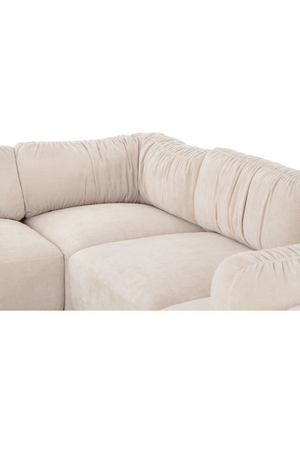   Modern European furniture - Chenille L-Shaped Modular Sofa - www.oroa.com | Oroa.com
