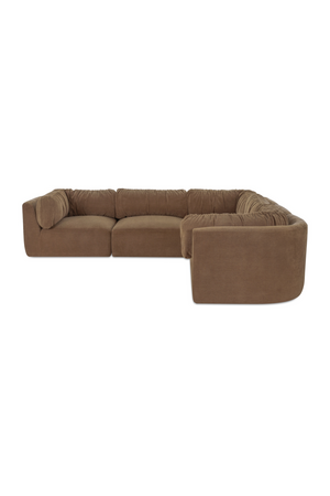   Modern European furniture - Chenille L-Shaped Modular Sofa - www.oroa.com | Oroa.com