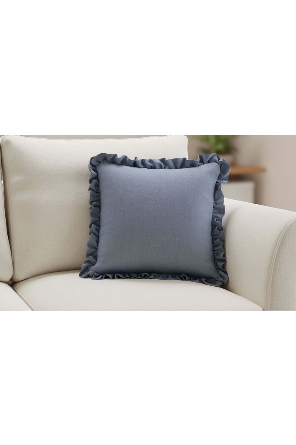   Modern European furniture - Ruffled-Edge Linen Cushion - www.oroa.com | Oroa.com