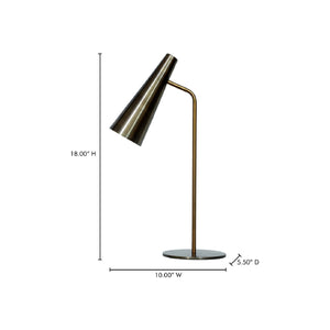   Modern European furniture - Brass Conical Table Lamp - www.oroa.com | Oroa.com