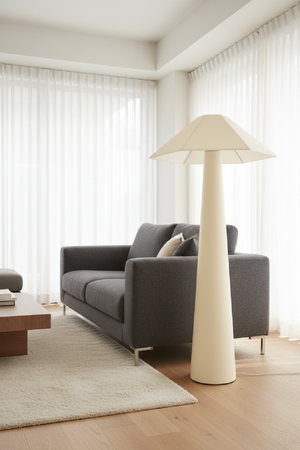   Modern European furniture - Cream Cotton Floor Lamp - www.oroa.com | Oroa.com