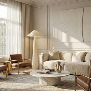   Modern European furniture - Cream Cotton Floor Lamp - www.oroa.com | Oroa.com