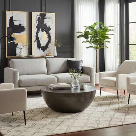   Modern European furniture - Metallic Round Coffee Table - www.oroa.com | Oroa.com
