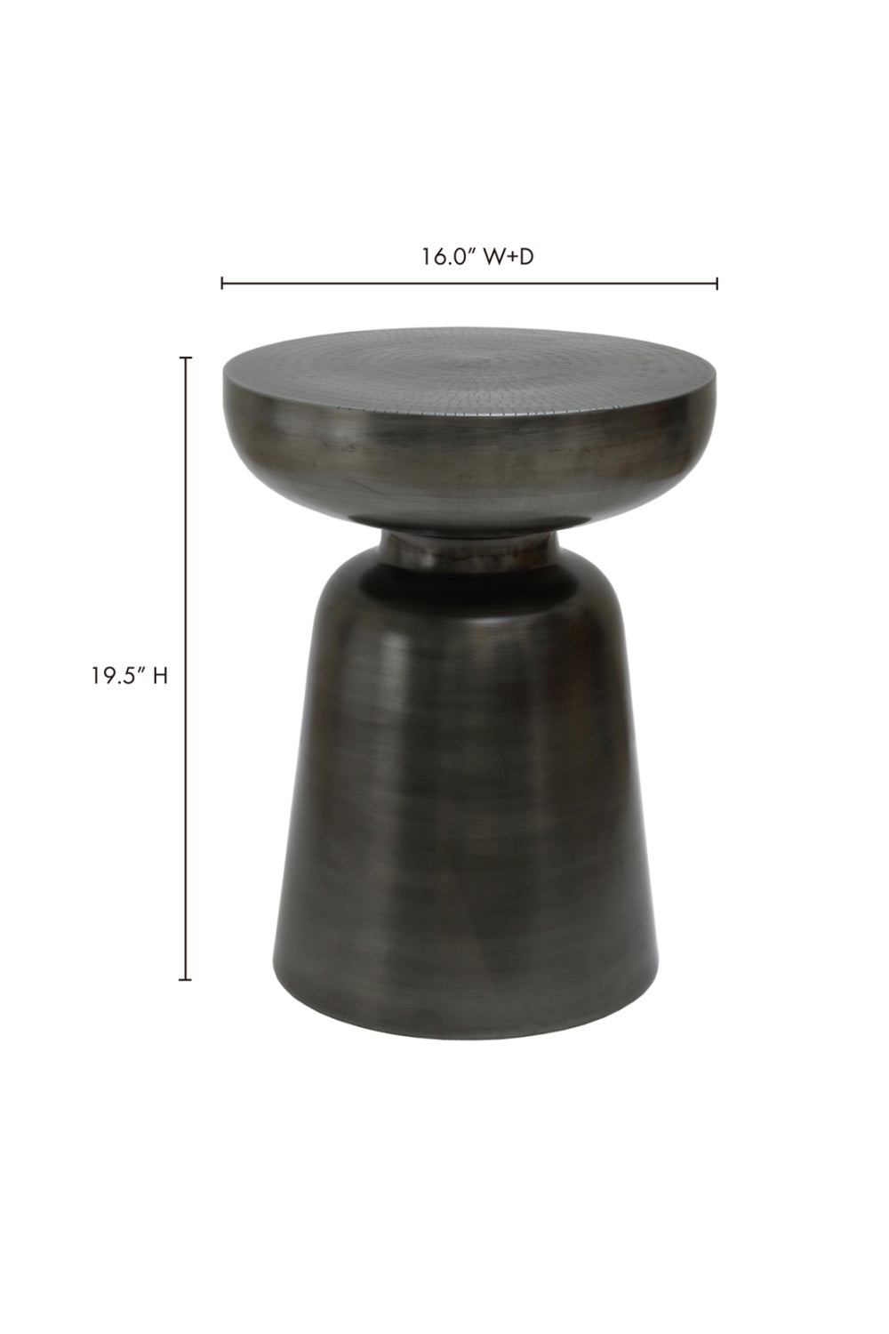   Modern European furniture - Antique Nickel Accent Table - www.oroa.com | Oroa.com