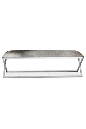   Modern European furniture - Gray Cowhide Bench - www.oroa.com | Oroa.com