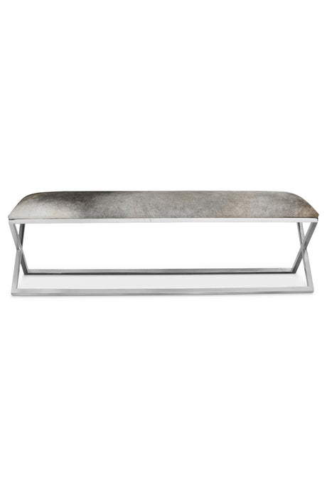   Modern European furniture - Gray Cowhide Bench - www.oroa.com | Oroa.com