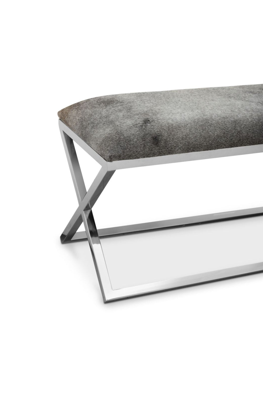   Modern European furniture - Gray Cowhide Bench - www.oroa.com | Oroa.com
