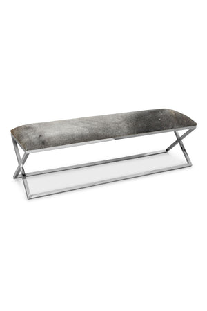   Modern European furniture - Gray Cowhide Bench - www.oroa.com | Oroa.com