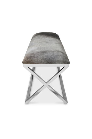   Modern European furniture - Gray Cowhide Bench - www.oroa.com | Oroa.com